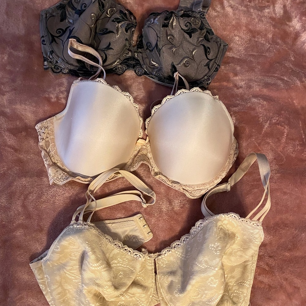 Three bras. One 32DDD, Two 34DDD